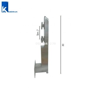 Trụ lửng inox 304, Lan can cầu thang kính, DDP57
